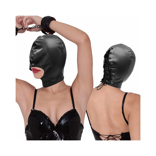 BDSMマスク ブラック画像2