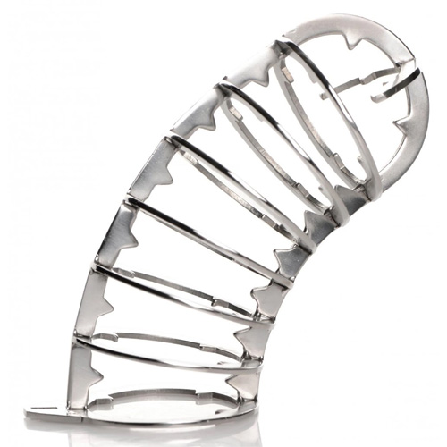 Stainless Steel Spiked Chastity Cage画像5