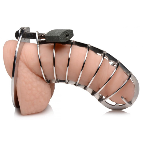 Stainless Steel Spiked Chastity Cage画像2