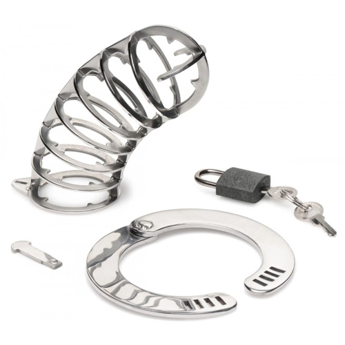 Stainless Steel Spiked Chastity Cage画像7