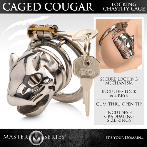 Caged Cougar Locking Chastity Cage画像4