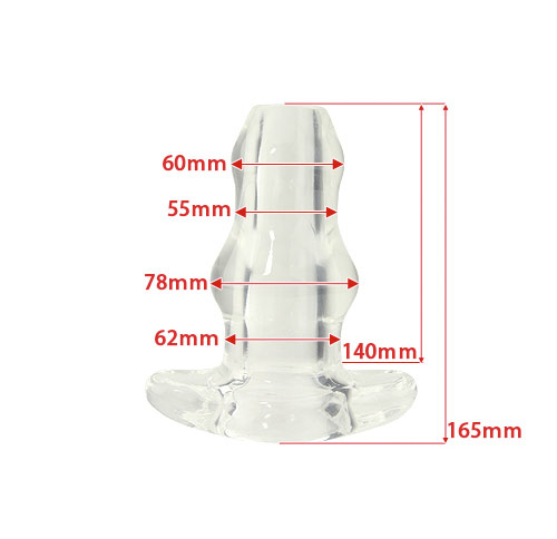中心部が貫通したアナルプラグ　ダブルトンネルプラグ　XLサイズ画像2
