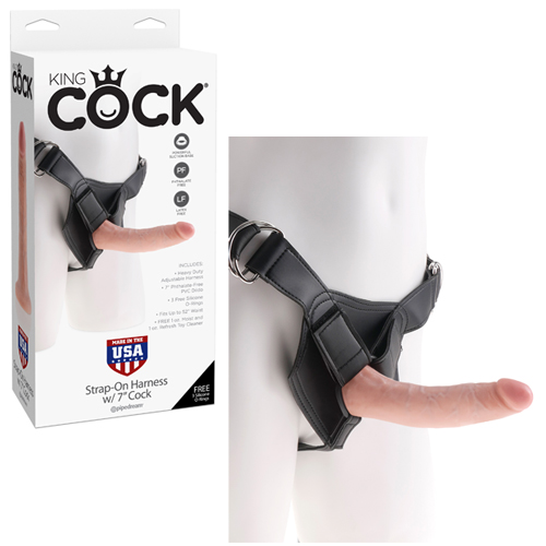 King Cock Strap-on Harness Cock キングコックナチュラル (ディルド付き)