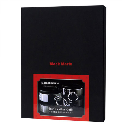 Black Marie(ブラックマリー)Iron Leather Cuffs 金属腕輪 本革と合金SizeM画像2