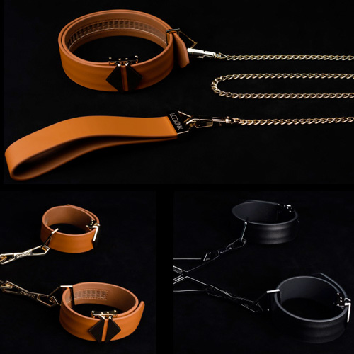 LOCKINK Aset Handcuffs Anklecaffs HotgtieConnector Collar Blindfold Ballgag SM拘束具セット画像3