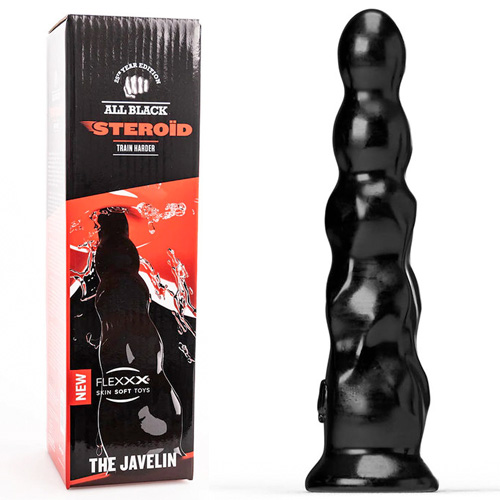 All Black Steroid Anal Dildo The Javelin 40.5×7.6cm画像1