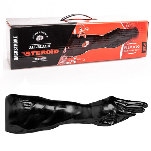All Black Steroid Fisting Dildo Backstroke 40.5×8.9cm画像1