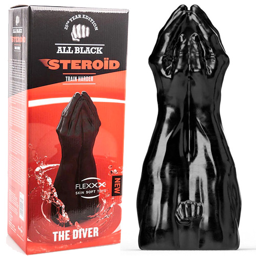 All Black Steroid Fisting Dildo Diver 36×9.9cm