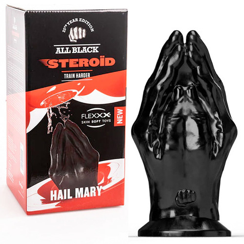 All Black Steroid Fisting Dildo Hail Mary 24×11.5cm画像1