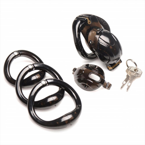 Chastity Cage Black Clear画像4