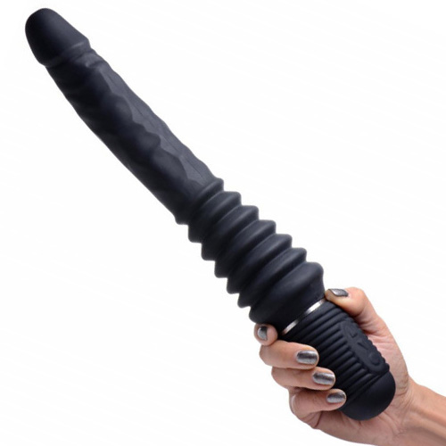 10X Thrust Master Vibrating and Thrusting Dildo with Handle画像2