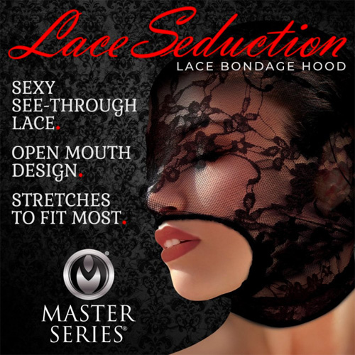 Lace Seduction Bondage Hood画像3
