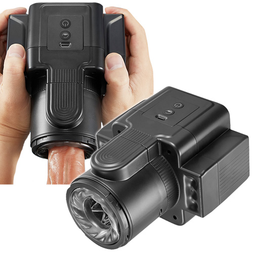 カメラ型電動オナホ 回転ピストン×振動 貫通非貫通 本体分解可能 手コキ
