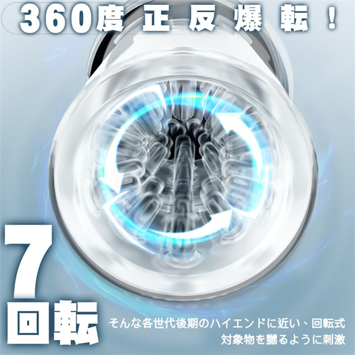 究極の3IN1 全透明 360度正反回転+深喉フェラ吸引 IPX7完全防水 チントレ 電動オナホール画像3
