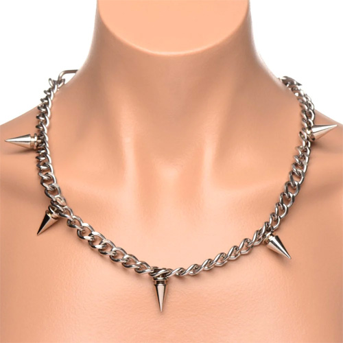 Punk Spiked Necklace Silver スパイク パンク ネックレス画像6