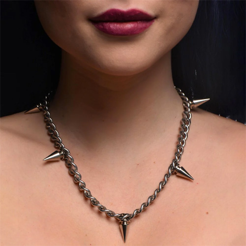 Punk Spiked Necklace Silver スパイク パンク ネックレス画像2