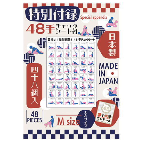 48手コンドーム 日本製 48個入り 付録チェックシート付き画像3