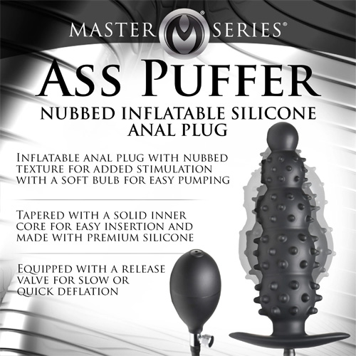 Ass Puffer Nubbed Inflatable Silicone Anal Plug画像3