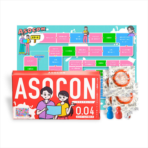 あそぶ前戯ゲーム付きコンドーム ASOCON あそコン 4個入り 3種画像6