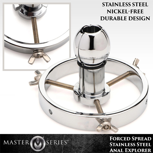 Forced Spread Stainless Steel Anal Explorer ステンレス スチール アナル スプレッダー画像3