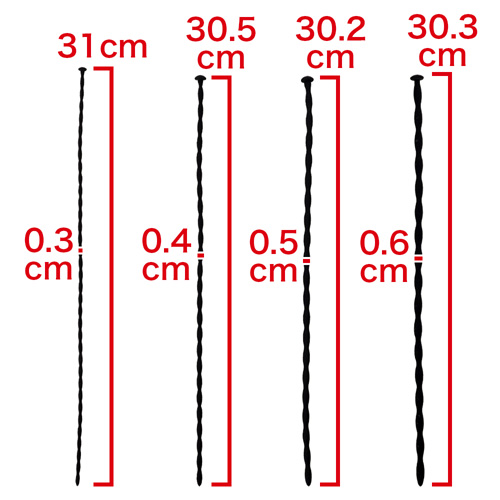 尿道拡張プラグ 細め 4本セット画像3