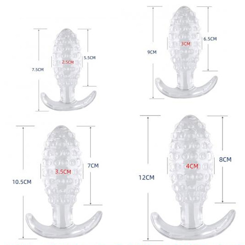 イボ付きアナルプラグ4サイズセット画像3