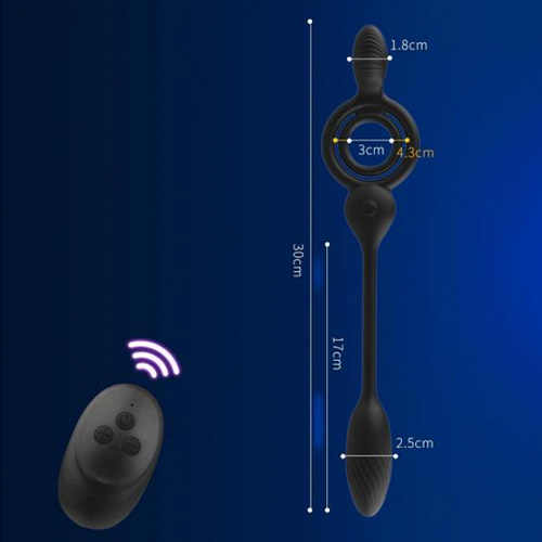 遠隔リモコン付き ダブルコックリング アナルバイブ画像6