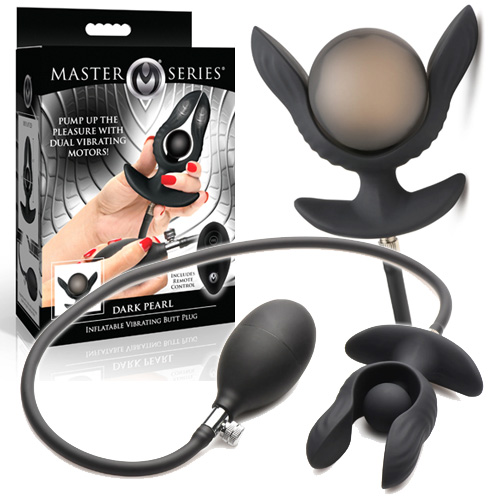 Dark Pearl Inflatable Vibrating Butt Plug