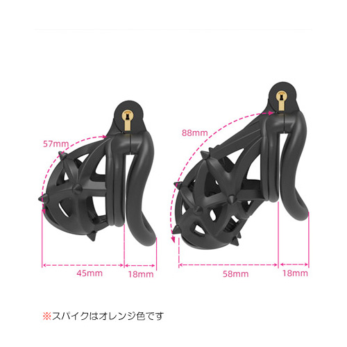 スパイクダイヤモンド男性用貞操帯画像4