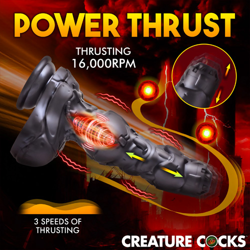 Cyborg Cock Thrusting Vibrating Silicone Dildo画像4