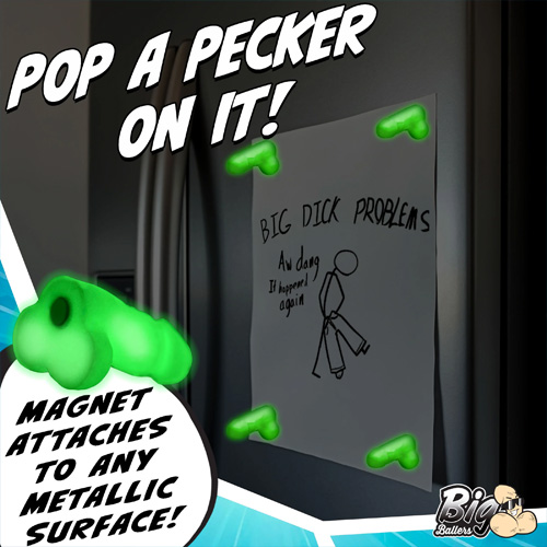 Glow-In-The-Dark Magnetic Snap-On Peckers 4 Pack画像3