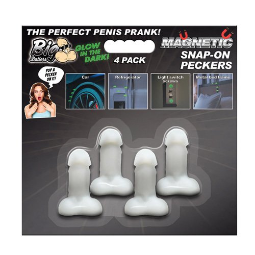 Glow-In-The-Dark Magnetic Snap-On Peckers 4 Pack画像6