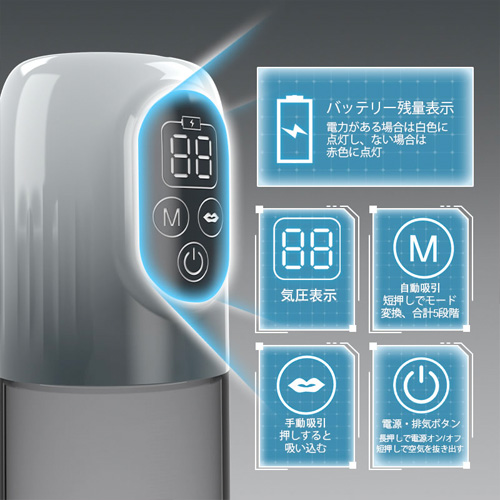 電動ポンプ式チントレ 強力吸引 勃起力増強 ペニスポンプ画像6