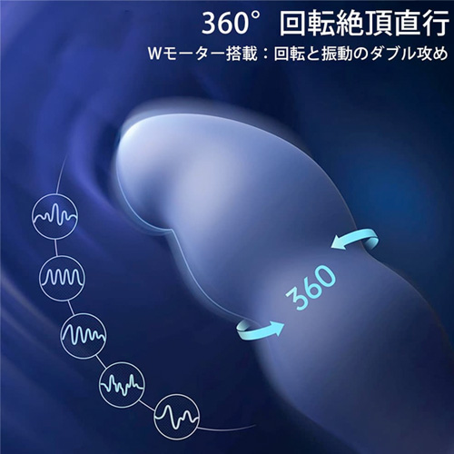 360度回転とW振動で前立腺責め 完全防水 装着式 アナルバイブ画像3