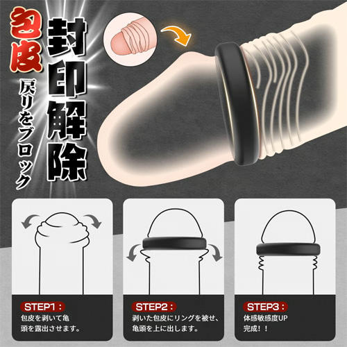 三重装甲 勃ち守り 耐久力強化 3種サイズ コックリングセット画像3