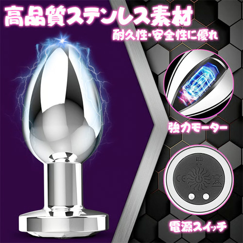 メタルスピア 10振動前立腺バイブ リモコン操作 電動アナルプラグ画像3
