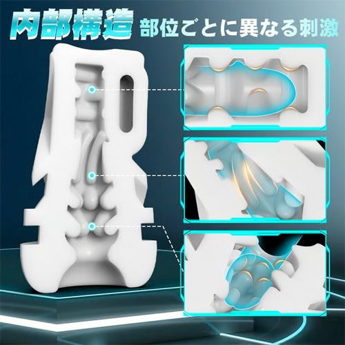 喉奥特訓 10段吸引 バキュームフェラ 簡単操作 電動オナホ画像4
