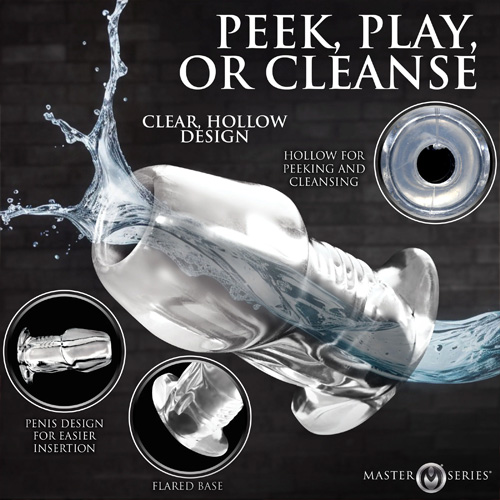 Dicked Clear Hollow Anal Plug画像2