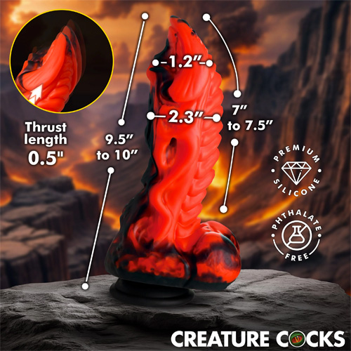 Dragon Thrust Thrusting ＆ Vibrating Silicone Dildo画像3