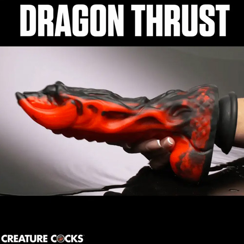 Dragon Thrust Thrusting ＆ Vibrating Silicone Dildo画像4