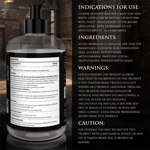 Fisting Lubricant 8oz 16oz 2％リドカイン配合画像4