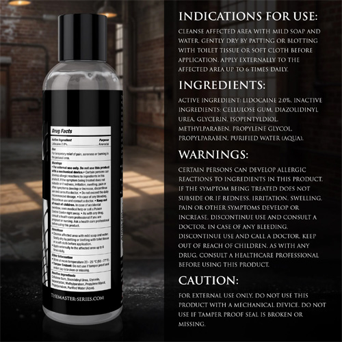 Fisting Lubricant 8oz 16oz 2％リドカイン配合画像5