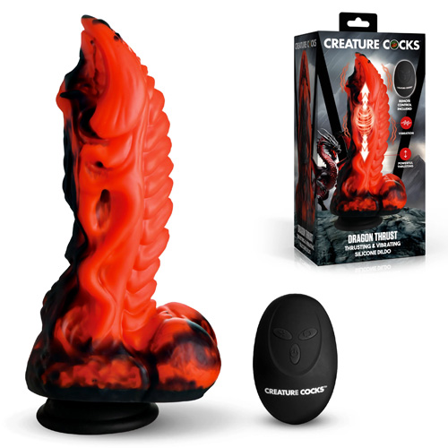Dragon Thrust Thrusting ＆ Vibrating Silicone Dildo画像6