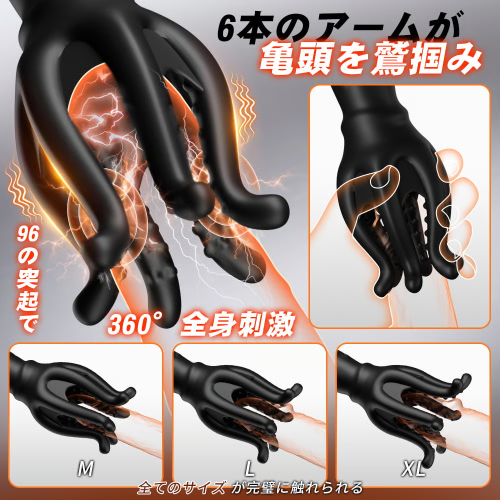 92突起 42度自動加熱 9段振動 液晶表示 亀頭ペニスバイブ画像4