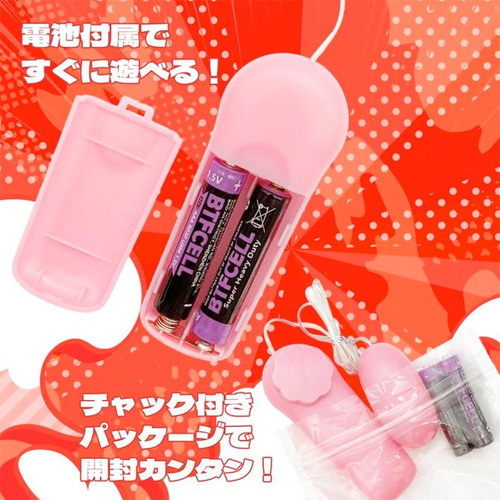 個包装電池付き 単4ピンクローター画像3