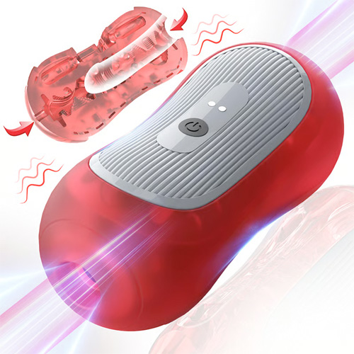 指圧グリップ 強力振動 9種振動モード バキューム感 貫通式 ダブルモーター搭載 電動オナホ