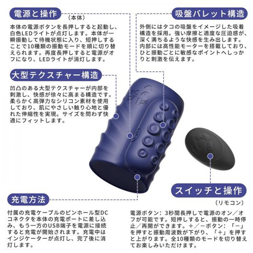 遠隔リモコン付き バイブレーションペニスサック画像2