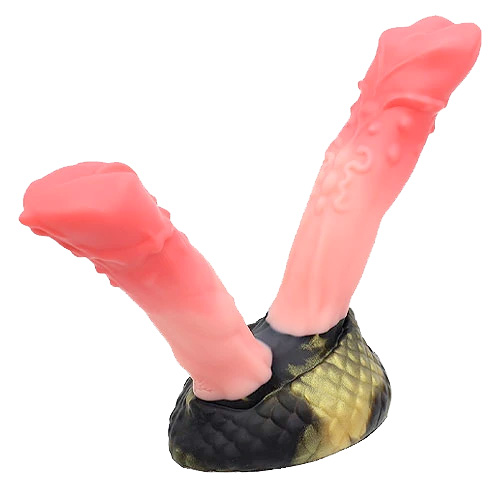 双璧 TWINS 双頭ディルド アナルプラグ 蛇苺赤