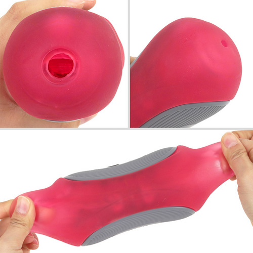 電動シコシコ中毒 指圧グリップ 強力振動 9種振動モード バキューム感 貫通式 ダブルモーター搭載 電動オナホ画像3