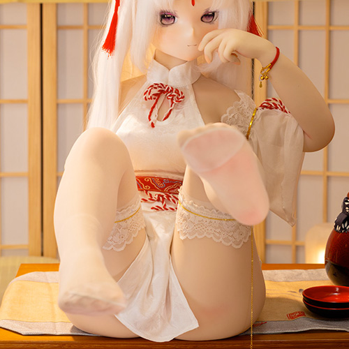 MW Girl 115cm アニメドール 白髪巫女二次元リアルドール 可愛い獣耳画像4